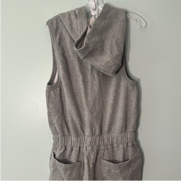 FP Movement Medium Jumpsuit Set Go Onesie Heather Gray pockets hood sleeveless - Picture 7 of 15